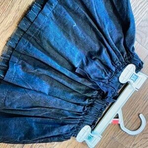 Plaid light denim girls skorts